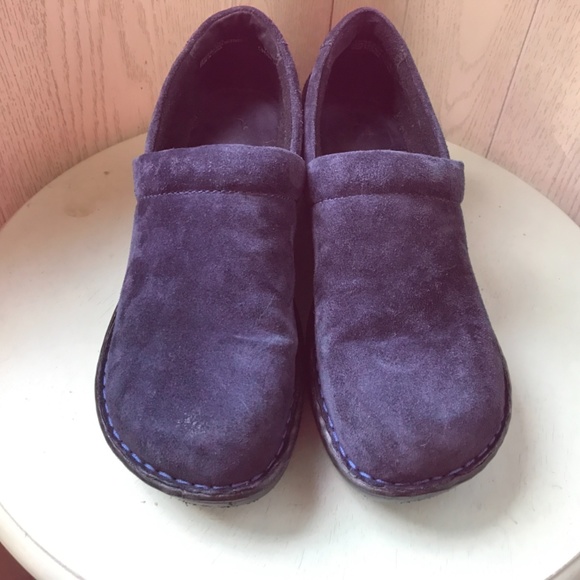 Boc born blue suede leather clogs shoes, women's size 9, excellent shape! - Picture 10 of 15